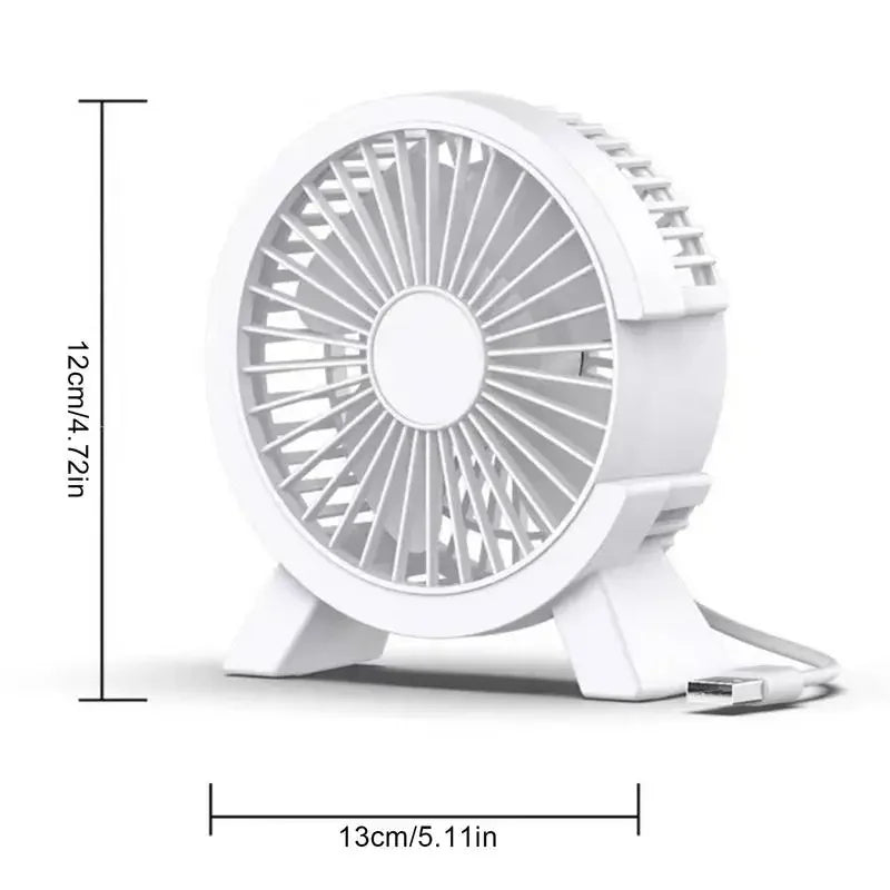 Mini Ventilateur USB Bureau 4 Pouces — Silencieux, Base Stable & 3 Coloris