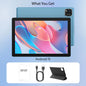 Tablette BAKEN Android 15, 10 pouces, 12 (3+9) Go de RAM + 64 Go de ROM, quad-core, batterie 6000 mAh, comprend un étui de protection gratuit