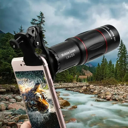 Objectif téléobjectif universel 18x à clipser pour téléphone portable pour les concerts - Zoom externe
