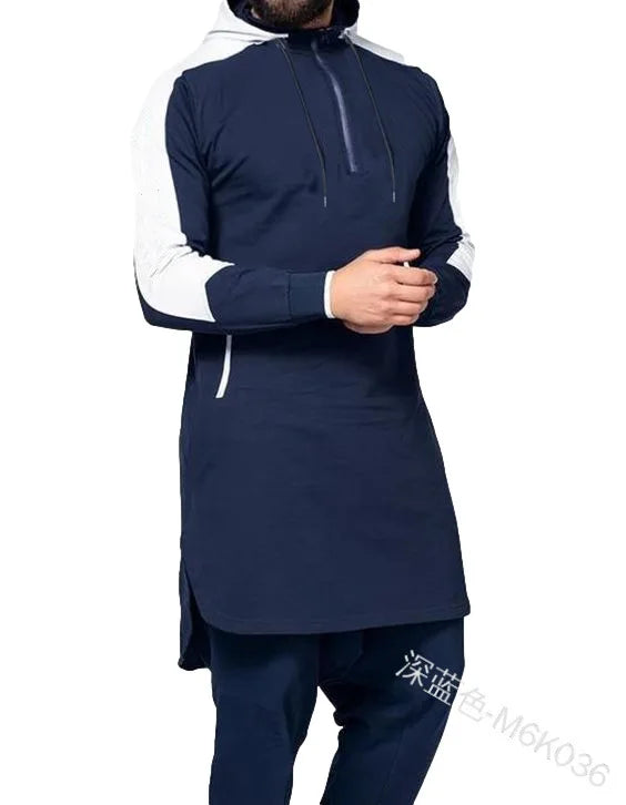 Sweat Zippé Homme Col Rond — Coupe Large, Manches Longues | Printemps-Automne