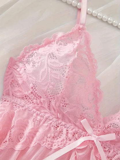 Ensemble Lingerie Dentelle Transparente — Nuisette & Culotte Sexy