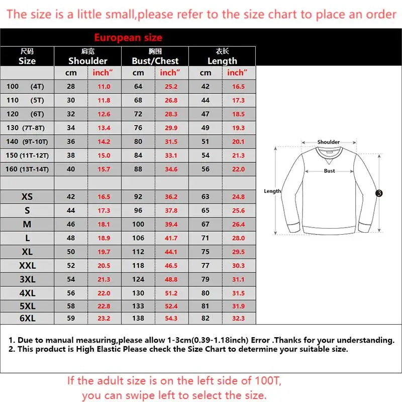 Sweat-shirt Unisexe Imprimé 3D — Animaux de Ferme | Style Harajuku Y2K | Col Rond | Enfant & Adulte | XS–6XL