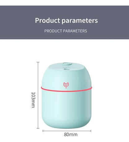 Mini Humidificateur USB 220ml — Aromathérapie, Silencieux, Arrêt Auto & 3 Coloris
