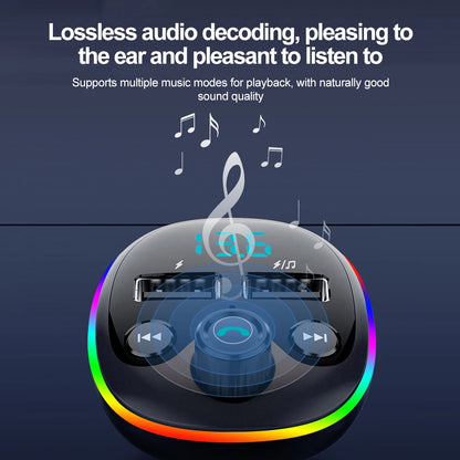 PD 18W transmetteur FM sans fil Bluetooth 5.0 Kit mains libres pour voiture double USB chargeur rapide modulateur Radio lecteur MP3 Support carte TF