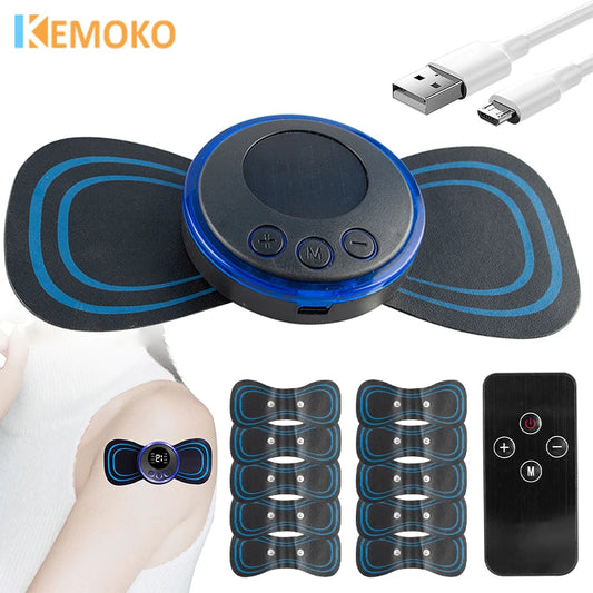 EMS Electric Neck Massager, Muscle Stimulation Instrument, back, neck and calf patches, joint pain, low-frequency massager