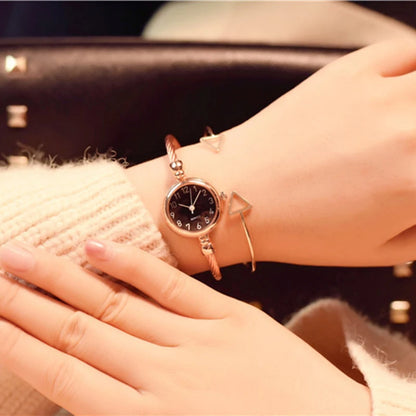 Montre Bracelet Jonc Femme Quartz YIKAZE — Acier Inoxydable, Style Rétro Luxe, 14 Coloris