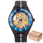 Montre Mécanique en Bois Homme BOBO BIRD — Squelette Lumineux, Étanche 3 ATM, Gravure Personnalisée, 6 Modèles | TechNova X