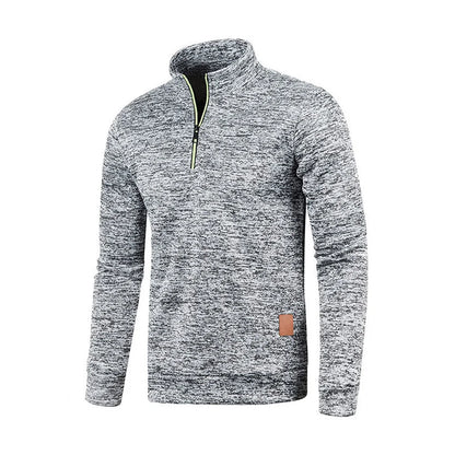 Pull Col Roulé Homme — Demi-Fermeture Éclair | Polyester Tricoté | Couleur Unie | Printemps Automne | 6 Coloris | M à 4XL