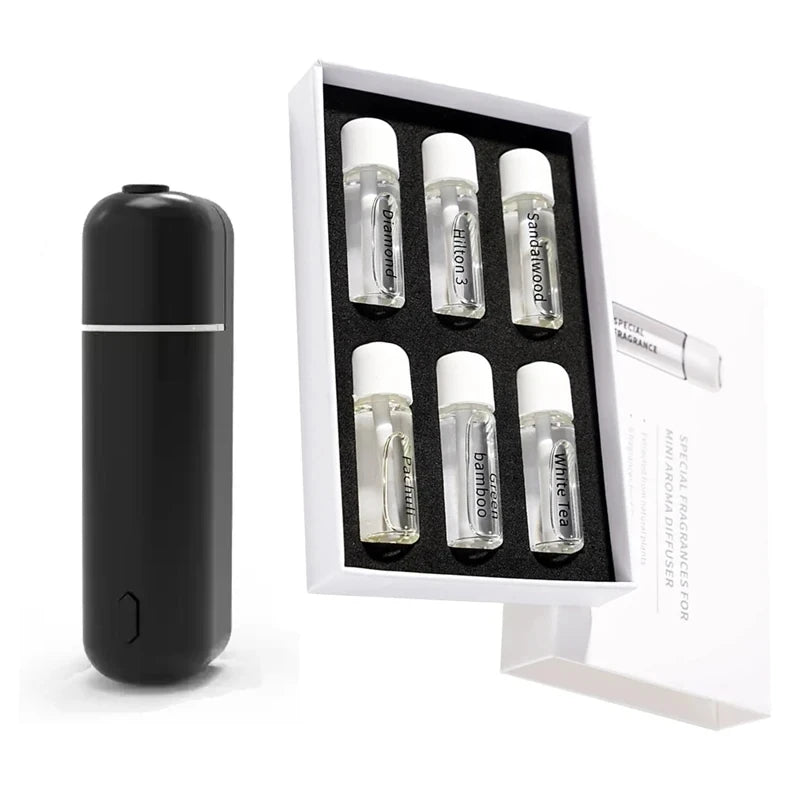 Diffuseur Parfum Voiture — Désodorisant Grille Aération & 6 Huiles Essentielles Incluses