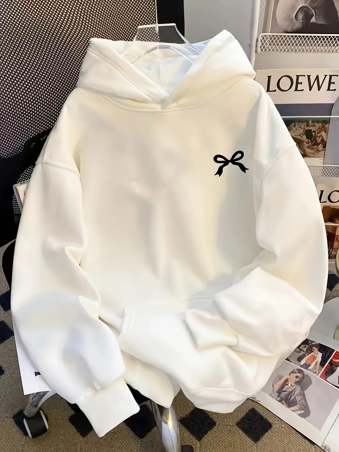 Sweat-shirt à Capuche Femme — Motifs Imprimés | Coupe Ample | Avec Poches | Style Européen | 4 Coloris | S–XXXL
