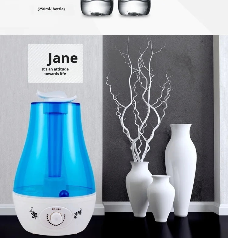 Humidificateur Ultrasonique 4L — Double Pulvérisation, Arrêt Auto & Contrôle Tactile
