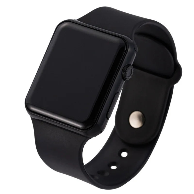 Montre Digitale LED Sport CK1500 — Bracelet Silicone, Cadran Rectangle, Unisexe