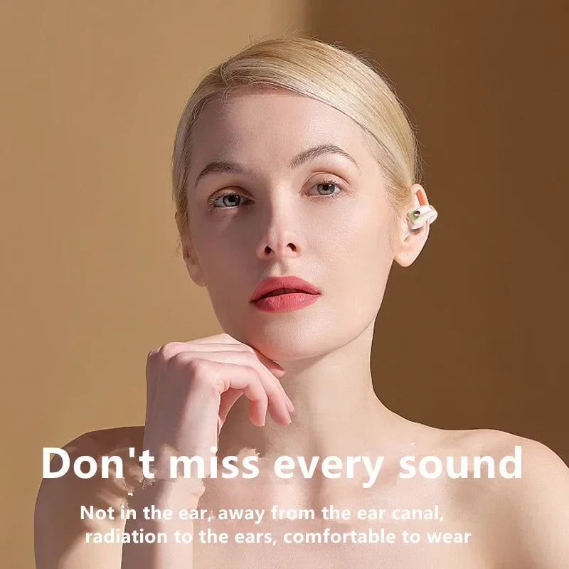 High-Quality TWS Bone Conduction Bluetooth Wireless Earphones with Mic for Sports and Noise Reduction