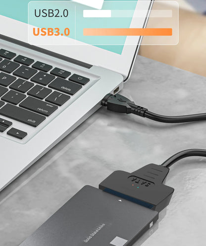 Adaptateur USB vers SATA, câble convertisseur USB 3.0 2.0 vers SATA pour disque dur SSD HDD 2.5 pouces, accessoires d'adaptateur externe