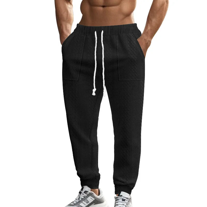 Pantalon Jogging Homme — Coupe Ample | Ceinture Élastique & Cordon | Poches | Casual | 5 Coloris | S à XXXL