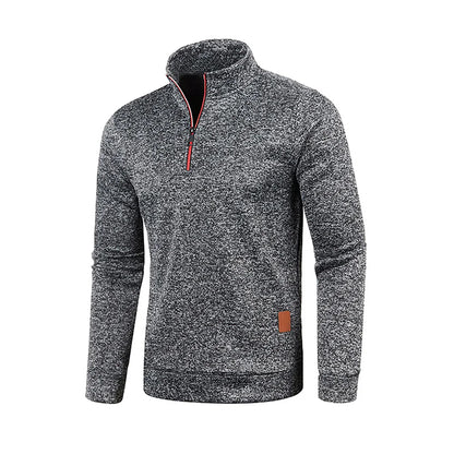 Pull Col Roulé Homme — Demi-Fermeture Éclair | Polyester Tricoté | Couleur Unie | Printemps Automne | 6 Coloris | M à 4XL