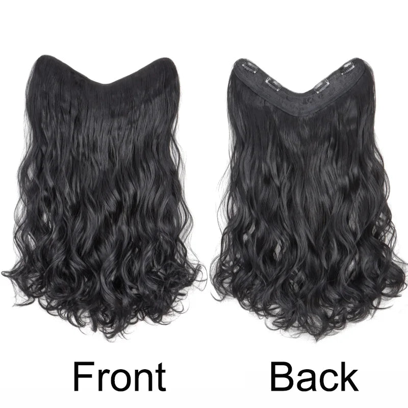 Extension Capillaire Synthétique Bouclée Forme V — 20 Pouces, 4 Clips, Fibre Haute Température, 7 Teintes | TechNova X