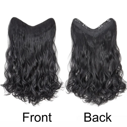 Extension Capillaire Synthétique Bouclée Forme V — 20 Pouces, 4 Clips, Fibre Haute Température, 7 Teintes | TechNova X
