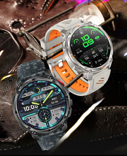 Smartwatch GUHUAVMI HT33 — AMOLED Saphir 1,7", Batterie 1100mAh, 100+ Sports, IP68