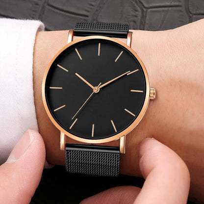 Montre Quartz Fashion TINUORA — Bracelet Acier Inox, Cadran 38mm, Style Luxe Casual, 17 Coloris