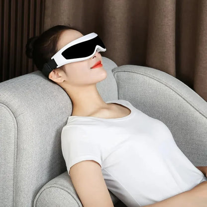 Masque de massage électrique pour les yeux, amélioration de la vision des yeux, migraine, front, lunettes de soins des yeux, massage sans fil, vibration, soins de santé