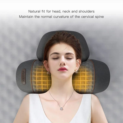 Oreiller masseur de cou électrique civière cervicale chauffage Vibration Massage dos Traction orthopédique oreillers de couchage soutien