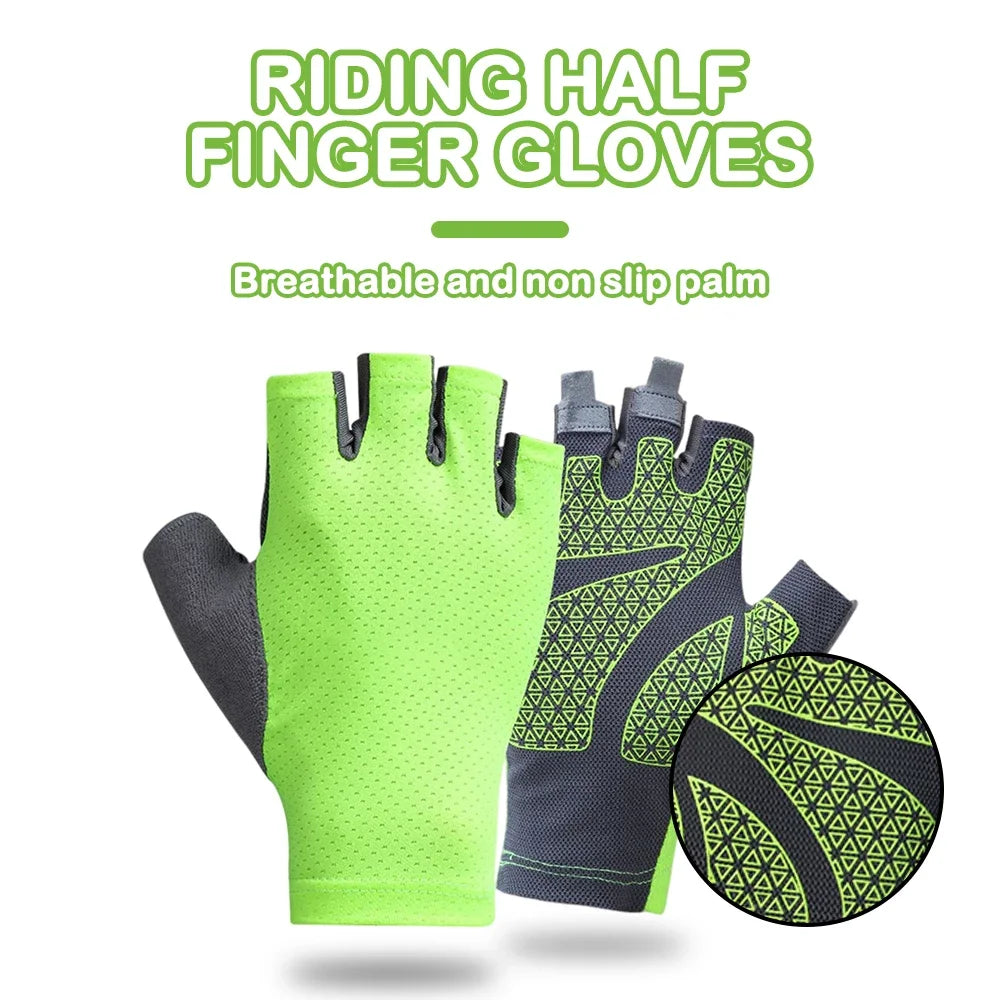 1 paire de gants de cyclisme d'été sans doigts Fitness pêche femmes hommes printemps gymnase respirant antidérapant Yoga élastique gants de vélo
