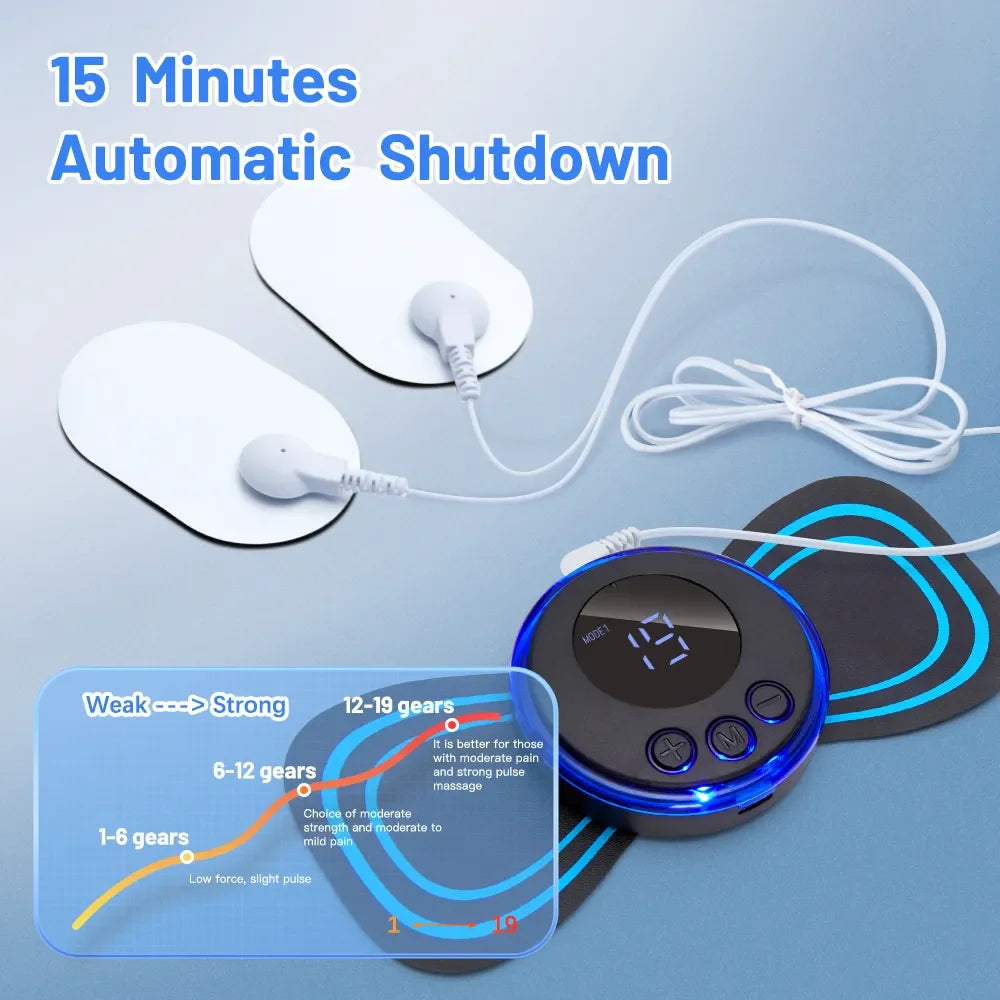 Masseur de cou EMS, stimulateur musculaire électrique, autocollant Cervical, Patch de Massage, coussinets d'impulsions basse fréquence, soulagement de la douleur corporelle