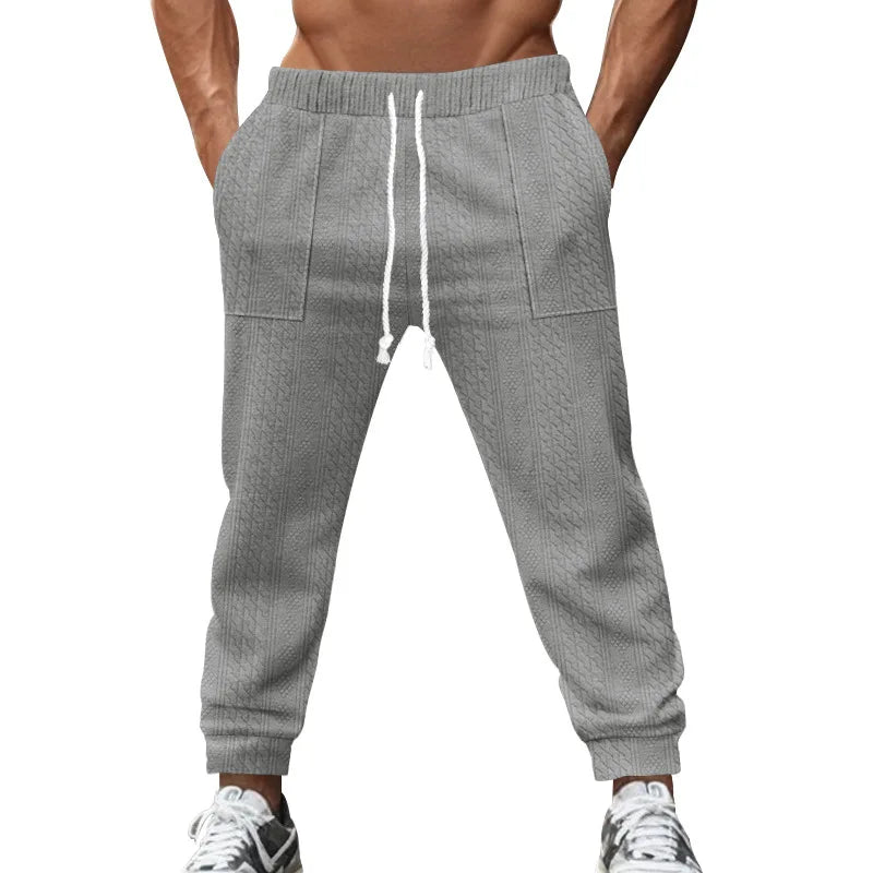Pantalon de Jogging Homme Couleur Unie — Style Américain | Coupe Ample | Cordon de Serrage | Poches | 5 Coloris | S–XXXL