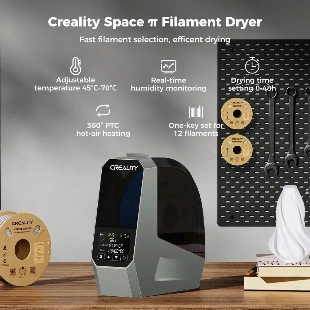 Séchoir à filament Creality pour imprimante 3D, récipient de séchage de filament avec 360 °   Chauffage, filament amélioré, dépôt, support de stockage