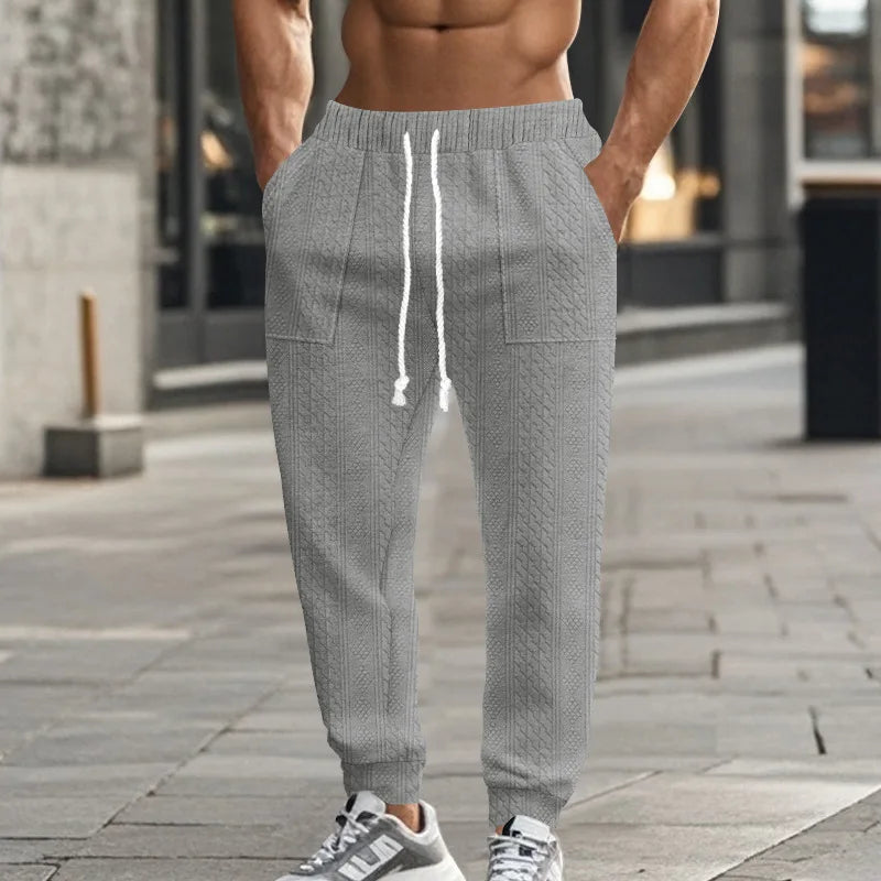 Pantalon Jogging Homme — Coupe Ample | Ceinture Élastique & Cordon | Poches | Casual | 5 Coloris | S à XXXL