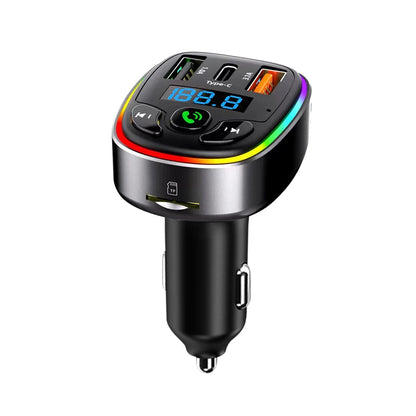 PD 18W transmetteur FM sans fil Bluetooth 5.0 Kit mains libres pour voiture double USB chargeur rapide modulateur Radio lecteur MP3 Support carte TF