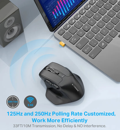 E-YOOSO X-31 USB 2.4G souris de jeu sans fil grande pour grandes mains PAW3212 4800 DPI 5 boutons pour souris gamer ordinateur portable PC