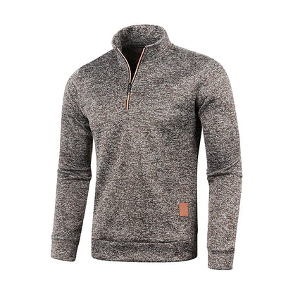 Pull Col Roulé Homme — Demi-Fermeture Éclair | Polyester Tricoté | Couleur Unie | Printemps Automne | 6 Coloris | M à 4XL