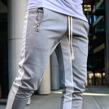 Viser de survêtement skinny pour hommes, pantalons de jogging à fermeture éclair latérale, survêtements Hip Hop Sportedly, pantalons de sport FJpouvez-vous ms, proximité Wstring