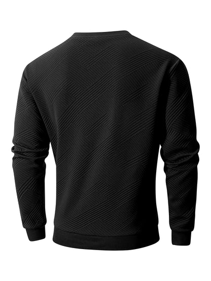 Sweat-shirt à col ras du cou pour homme, vêtement de sport chaud, basique, pour l'extérieur, décontracté, sans capuche, printemps-automne