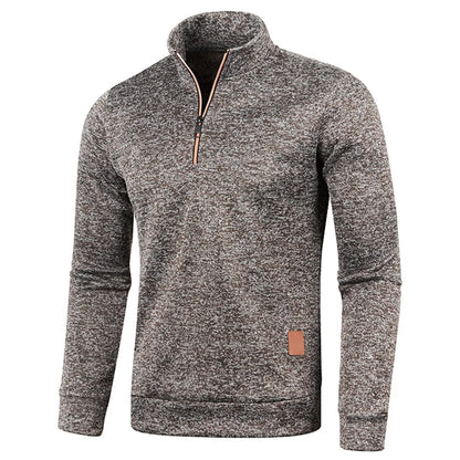 Pull Col Roulé Homme — Demi-Fermeture Éclair | Polyester Tricoté | Couleur Unie | Printemps Automne | 6 Coloris | M à 4XL