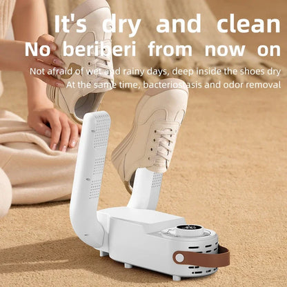Sèche-Chaussures Intelligent 150W — Minuterie, Séchage Rapide, Désodorisant & Stérilisant