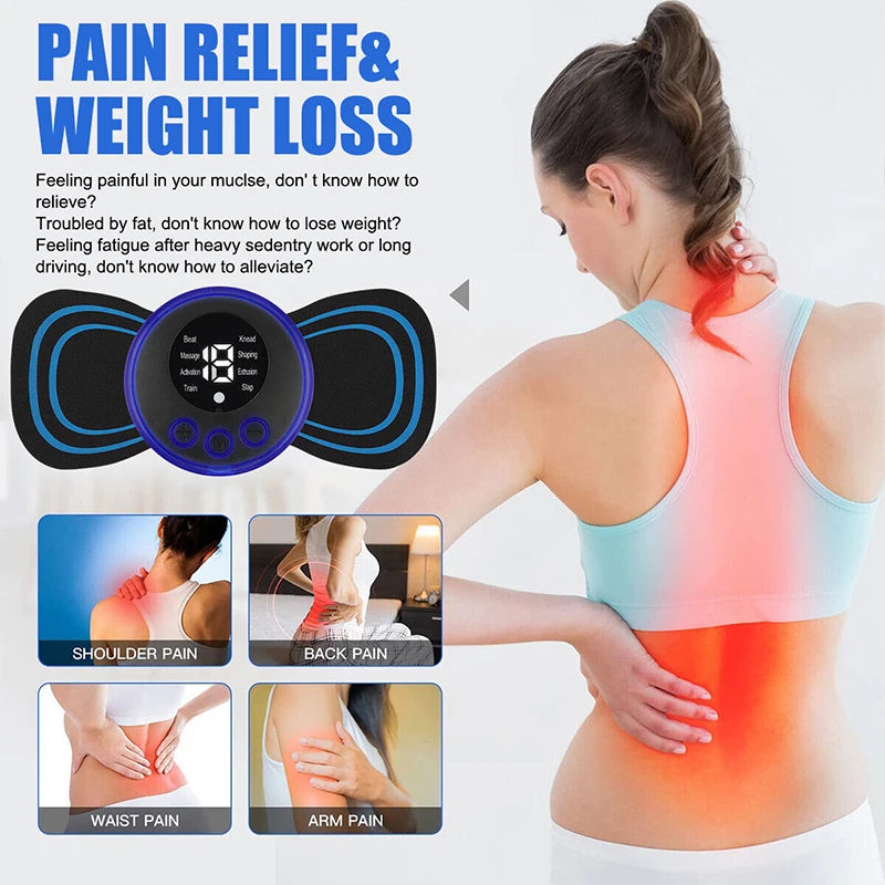 Masseur électrique de cou EMS, Instrument de Stimulation musculaire, patchs pour le dos, les cervicales et les mollets, douleur des articulations, masseur basse fréquence