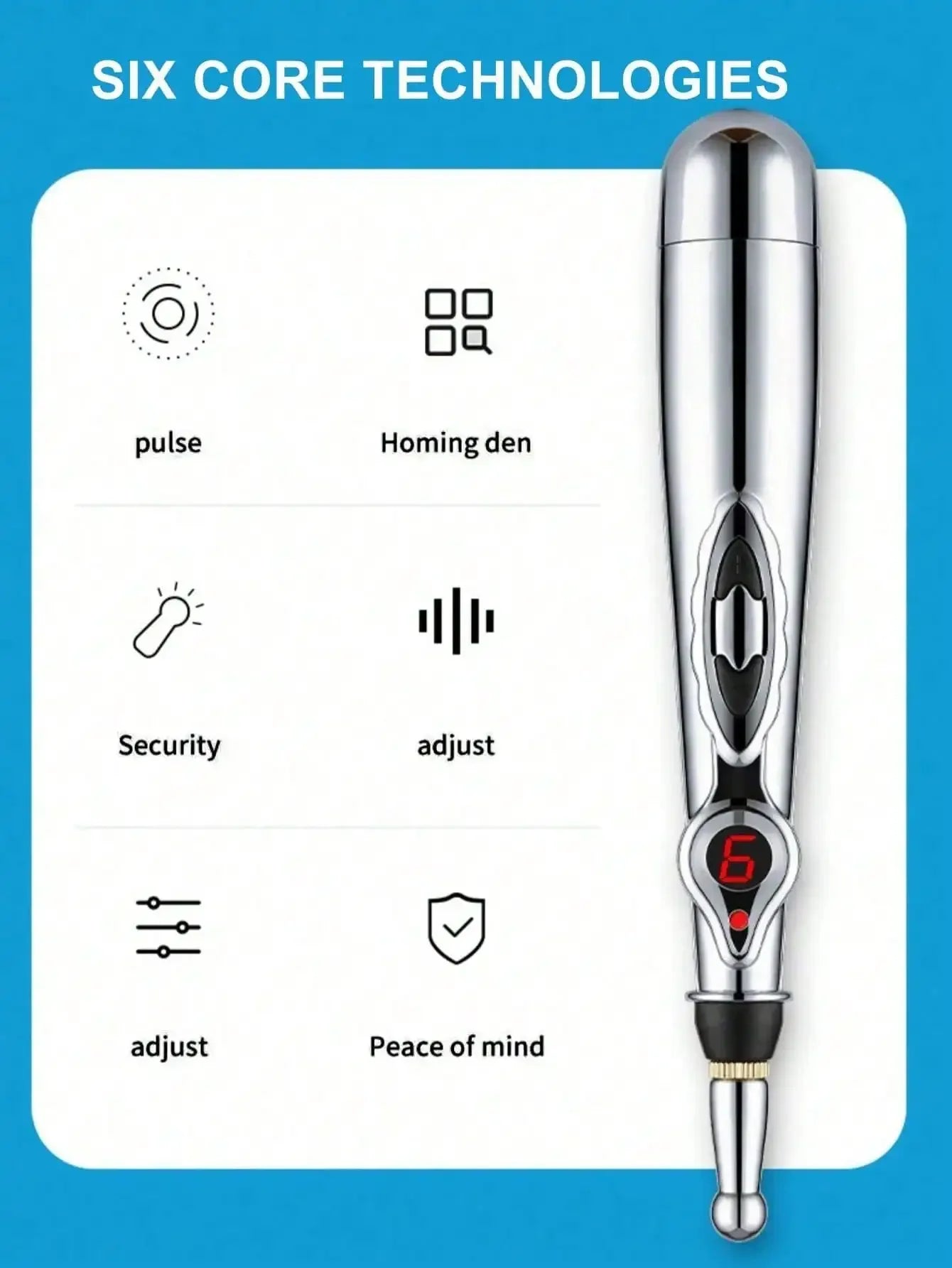 Stylo Méridien Énergétique — Massage Acupression & Relaxation Profonde | TechNova X