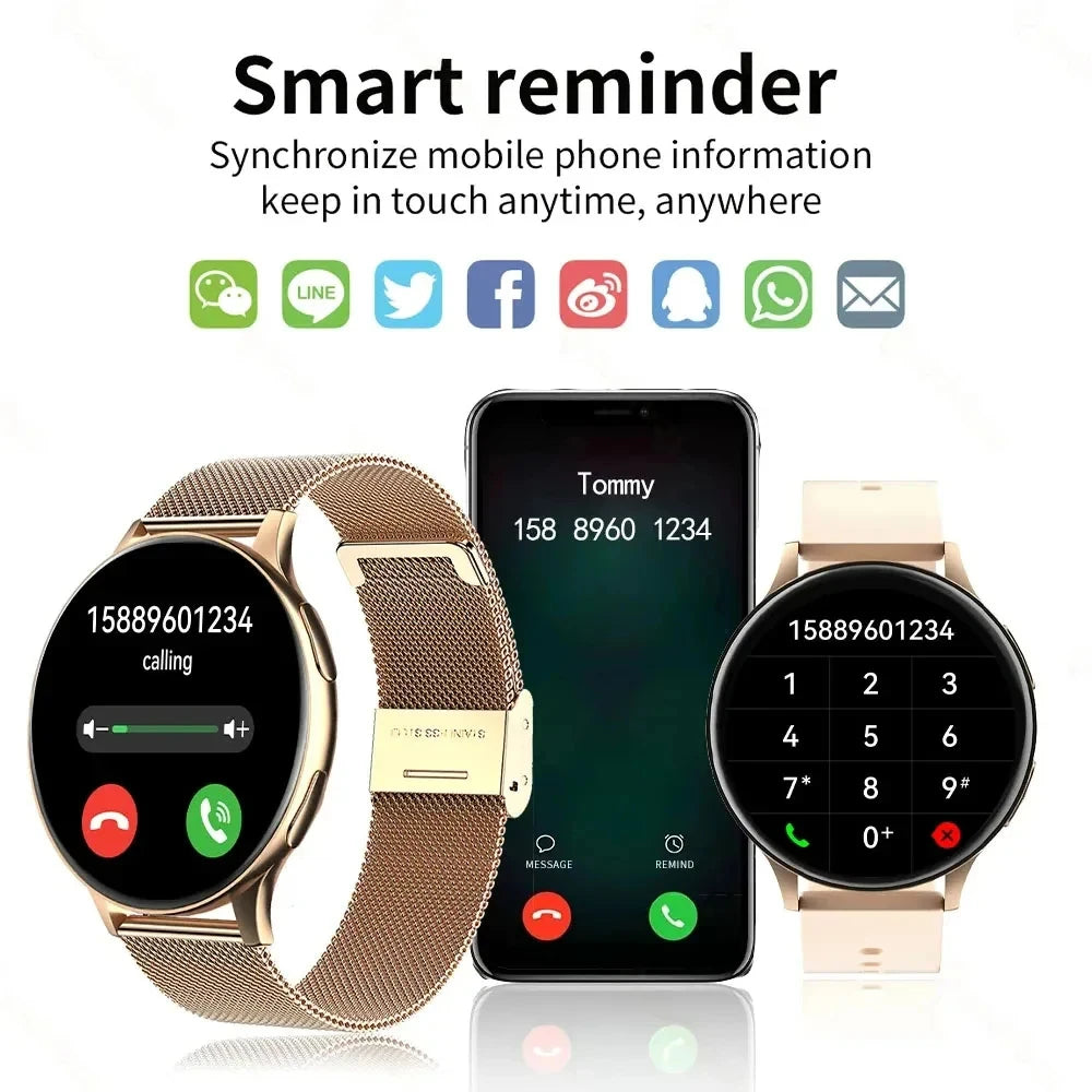 Smartwatch LIGE 0392 — Bluetooth 5.0, Appels, IP68, Charge Magnétique, Cadran Personnalisable