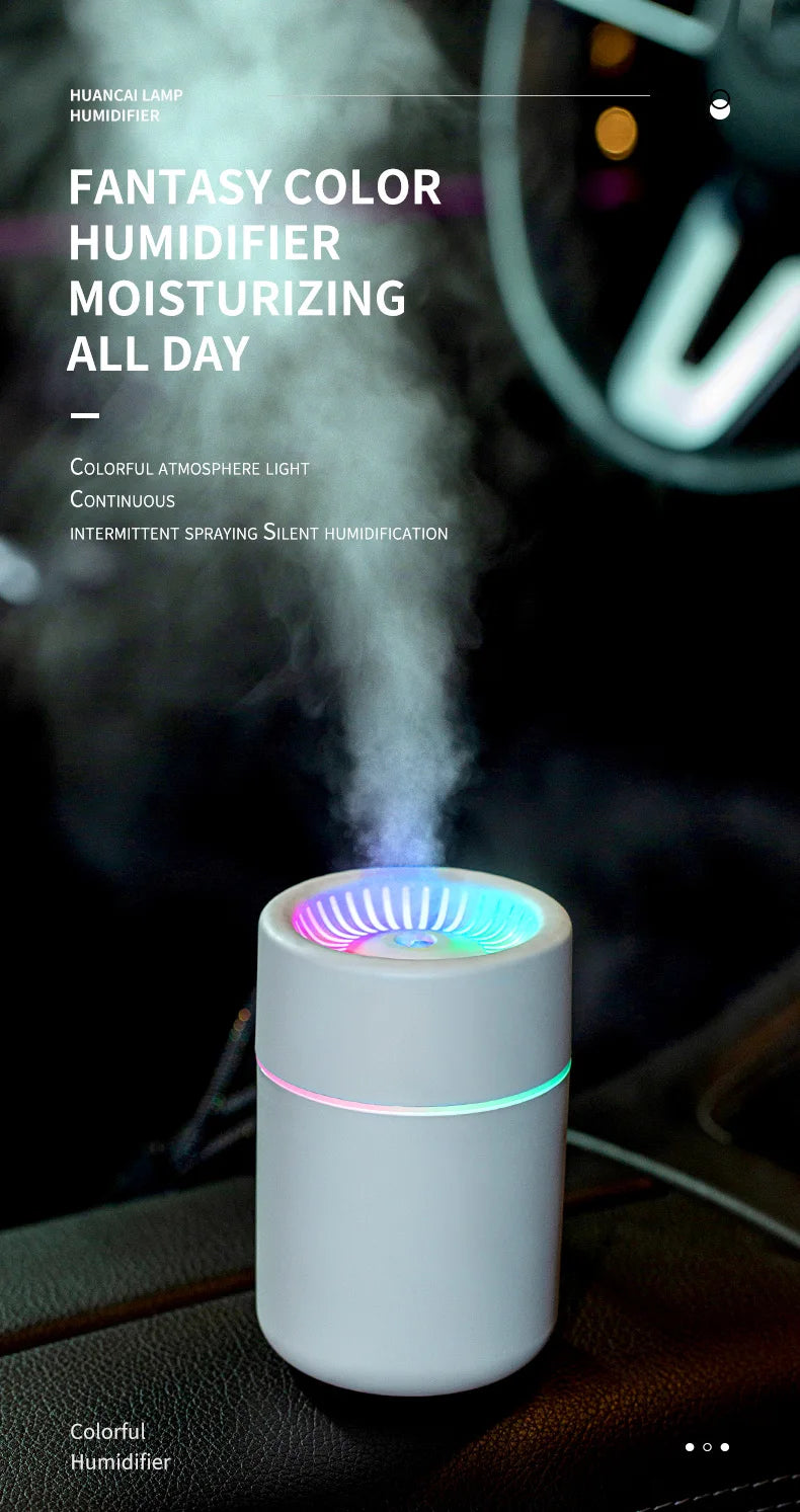 Humidificateur Brume Arc-en-ciel CL-01 — LED 7 Couleurs, 2 Modes (3H/6H) & Nano-Brume Silencieuse