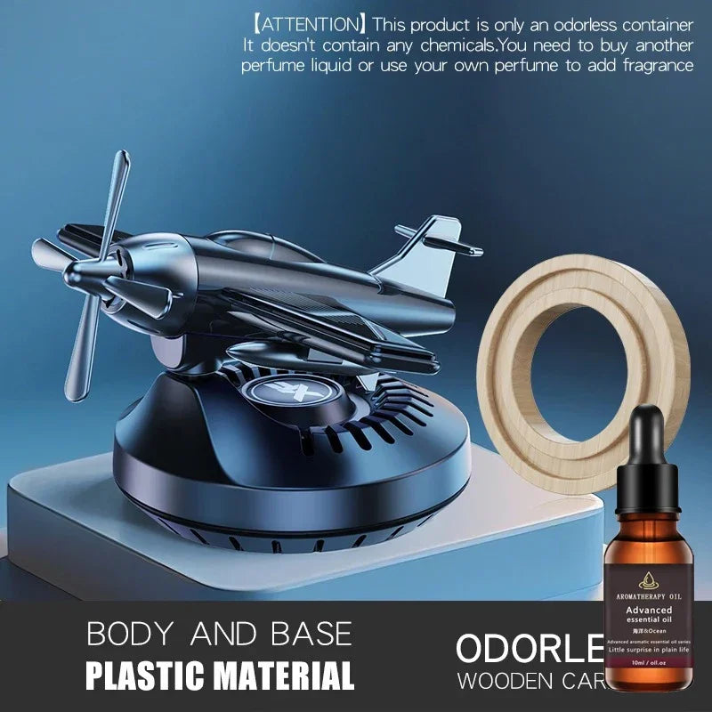 Nouveau désodorisant solaire pour voiture, hélicoptère, ornements de voiture, accessoires de décoration, hélice rotative, diffuseur de parfum aromatisant automatique