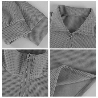 Sweat Col Polo Homme — Manches Longues, Fermeture Éclair, Coupe Ample | Automne-Hiver