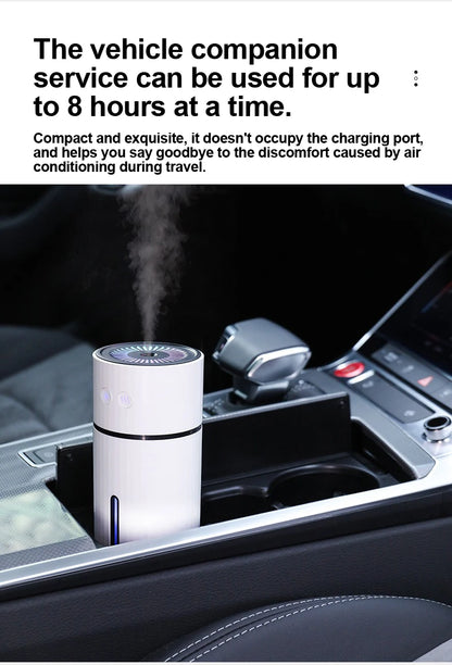 Humidificateur Diffuseur Sans Fil 260ml — Nano-Spray, Buse 90°, Veilleuse LED & Batterie 1000mAh