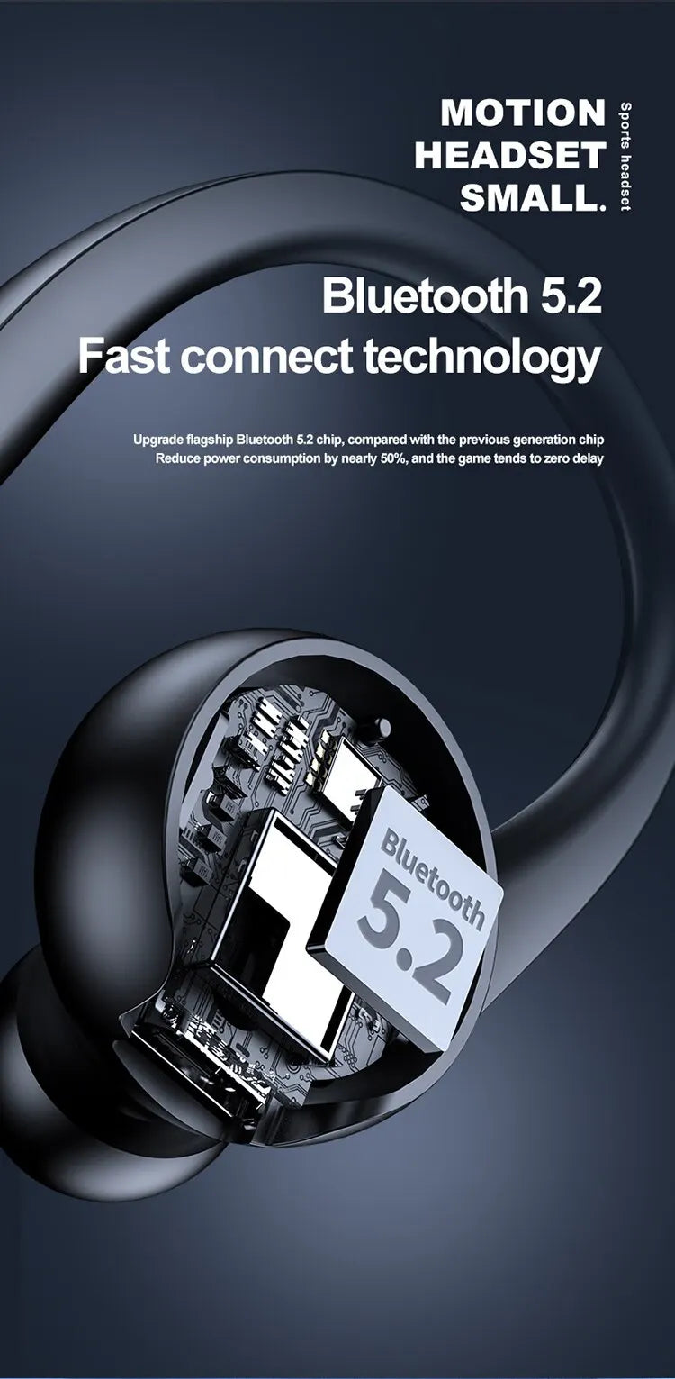 TWS Sport Earbuds — Ear Hook, HIFI & Noise Cancelling