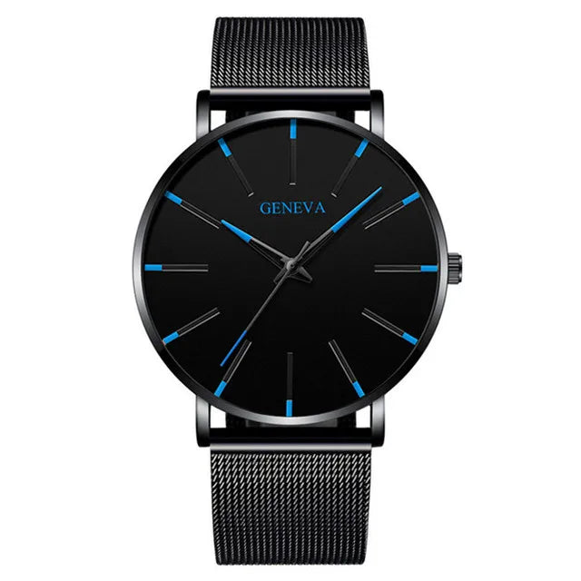 Montre Quartz Minimaliste Homme DIJANES KL959 — Ultra-Fine 8 mm, Bracelet Maille ou Cuir, Verre Hardlex, 9 Coloris | TechNova X
