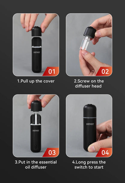 Diffuseur Parfum Voiture Électrique Sans Eau — Clip Ventilation USB & Huile Essentielle