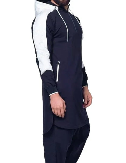 Sweat Zippé Homme Col Rond — Coupe Large, Manches Longues | Printemps-Automne