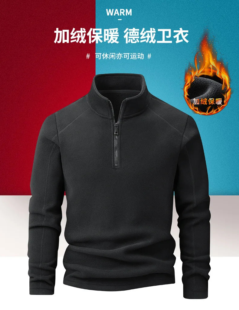 Sweat-shirt surdimensionné pour hommes, automne hiver, polaire épaisse, manches longues, à capuche, mode col montant, pull chaud, 9XL